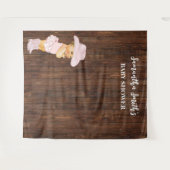 Tenture Petite fille rose Baby shower occidental (Devant (Horizontal))