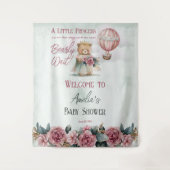 Tenture Petite princesse Ours Bearly Wait Girl Baby shower (Devant)
