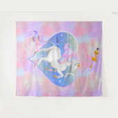 Tenture Petite Princesse Personnalisée Pink Unicorne (Devant (Horizontal))