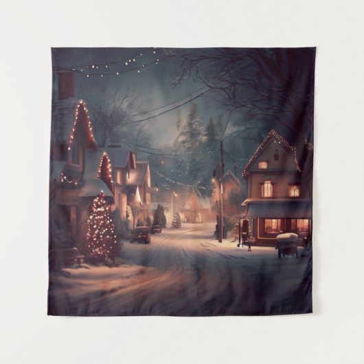 Tenture Petite ville de Noël 3 (Devant)