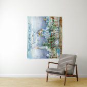 Tenture Petite ville provinciale Zadonsk aquarelle (En situation)