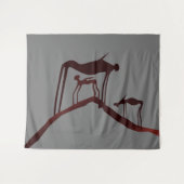 Tenture Petroglyphes Art rupestre africain - Animaux ancie (Devant (Horizontal))