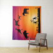 Tenture Petroglyphes préhistoriques Viking Ship (En situation)