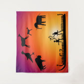 Tenture Petroglyphes préhistoriques Viking Ship (Devant)