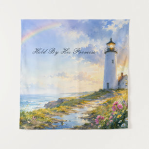 Tenture Phare Arc-en-Ciel Aquarelle Côtière