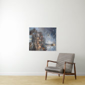 Tenture Phare côtier à Twilight Art nautique (En situation (horizontale))