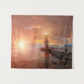 Tenture Phare dans le coucher du soleil (Devant (Horizontal))