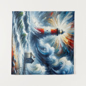 Tenture Phare dans l'enceinte de la tempête : une expressi (Devant (Horizontal))