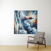 Tenture Phare dans l'enceinte de la tempête : une expressi (En situation (horizontale))