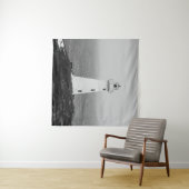 Tenture Phare minimaliste noir blanc (En situation (horizontale))