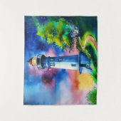 Tenture Phare sous ciel étoilé (Devant)