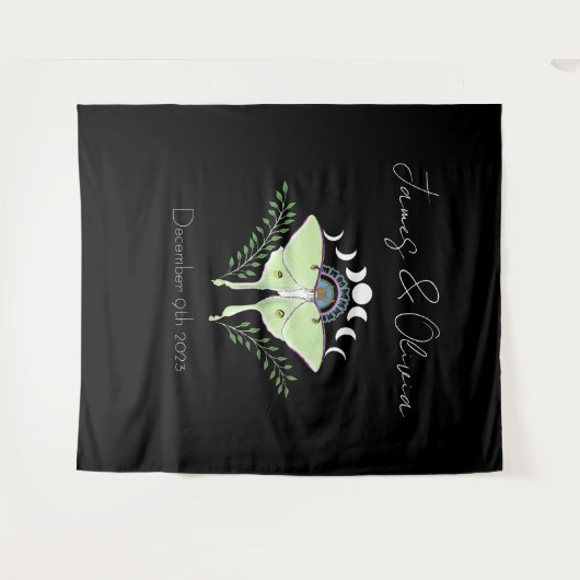 Tenture Phases Luna Moth Moon (Devant (Horizontal))