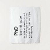 Tenture PhD Drôle Dictionnaire Définition (Devant)