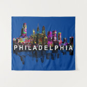 Tenture Philadelphie, Pennsylvanie en graffiti Tapestry (Devant (Horizontal))