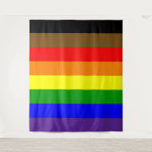 Tenture Philadephia Rainbow Pride drapeau vertical (Devant)
