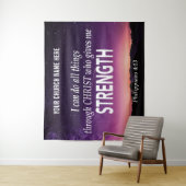 Tenture Philippiens 4:13 JE PEUX TOUT FAIRE Église (En situation)