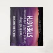 Tenture Philippiens 4:13 JE PEUX TOUT FAIRE Église (Devant)