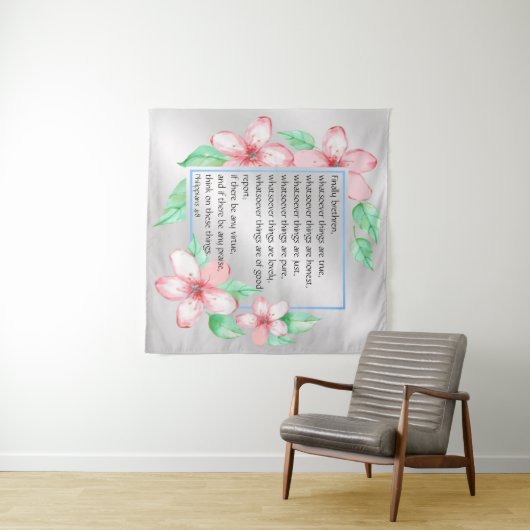 Tenture Philippiens 4:8 (En situation (horizontale))