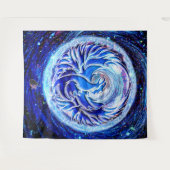 Tenture Phoenix bleu (Devant (Horizontal))