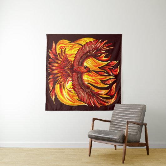 Tenture Phoenix mythologique immortelle Créature (En situation (horizontale))