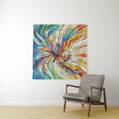 Tenture Phoenix Rising - mosaïque colorée art (En situation (horizontale))