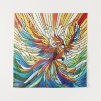 Phoenix Rising - mosaïque colorée art