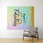 Tenture Photo Backdrop Booth 50 et Fabulous Party Gold (En situation (horizontale))