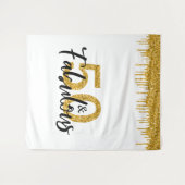 Tenture Photo Backdrop Booth 50 et Fabulous Party Gold (Devant (Horizontal))