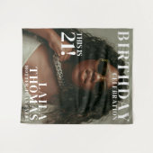 Tenture Photo Booth Birthday Party Magazine Cover Backdrop (Devant (Horizontal))