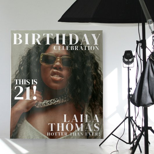 Tenture Photo Booth Birthday Party Magazine Cover Backdrop