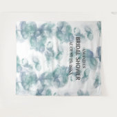 Tenture Photo Booth Feuille blanc et bleu - fond (Devant (Horizontal))