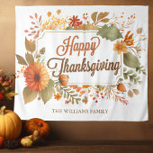 Tenture Photo Booth Floral Bon thanksgiving sur mesure