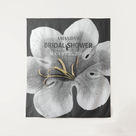 Tenture Photo Booth Mariage noir et blanc (Devant)