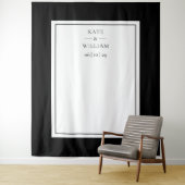 Tenture Photo Booth Mariage noir et blanc (En situation)