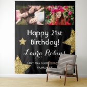 Tenture Photo Collage 21e anniversaire de fête Contexte (En situation)