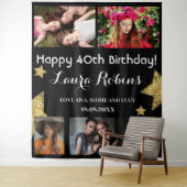 Tenture Photo Collage 40th Birthday Party Contexte (En situation)