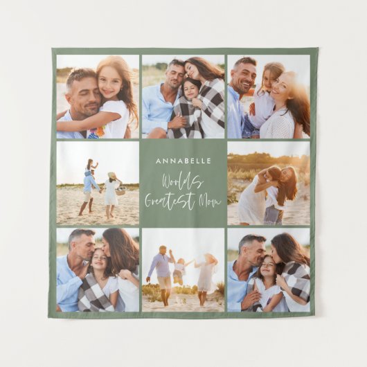 Tenture Photo collage sage vert poule moderne mère jour  (Devant)