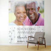 Tenture photo d'anniversaire de mariage de diamant 60 ans  (En situation)