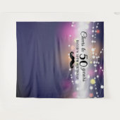 Tenture Photo d'anniversaire masculin Contexte String Ligh (Devant (Horizontal))