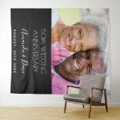 Tenture photo de 50e anniversaire de mariage moderne éléga (En situation (horizontale))