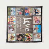 Tenture Photo de Custom Collage Rustic Farmhouse Love Fami (Devant (Horizontal))