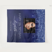 Tenture Photo de fête d'anniversaire avec gouttes de paill (Devant (Horizontal))