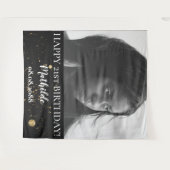 Tenture Photo de fête d'anniversaire Noir et or fond (Devant (Horizontal))