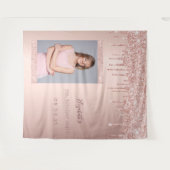 Tenture Photo de fête d'anniversaire rose gold pailleté av (Devant (Horizontal))