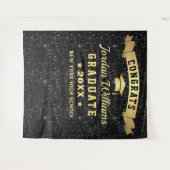 Tenture Photo de fin d'études d'un brillant noir moderne (Devant (Horizontal))