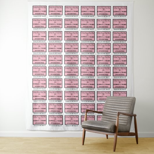 Tenture Photo de la Maison Blanche Slip rose Trump Selfie (En situation)