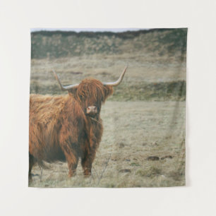 Tenture PHOTO DE LA VACHE DE CHÂTEAU vintage HIGHLAND