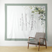 Tenture Photo de mariage aquarelle florale verdure botaniq (En situation (horizontale))