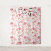 Tenture Photo de mariage Boho Tropical Floral de M. et Mme (Devant)