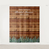 Tenture Photo de mariage champêtre enneigé (Devant)